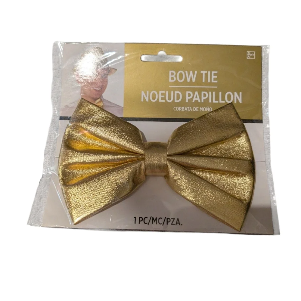 Gold Bow Tie Party Accessory